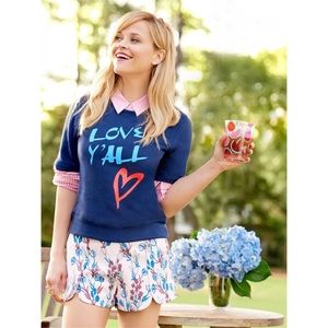 Draper James Pink Red & Blue Floral Shorts Sz 4